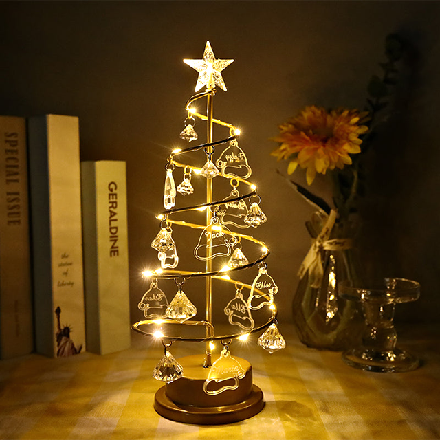 Albero di Natale Illuminato a LED con Cristalli