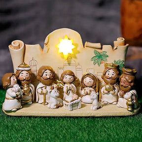 Set Presepe Educativo Bianco - La Nascita di Cristo