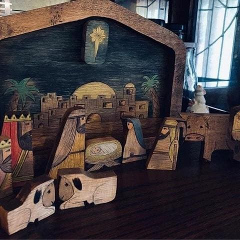 Scena di Natività Educativa in Legno