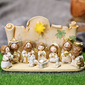 Set Presepe Educativo Bianco - La Nascita di Cristo