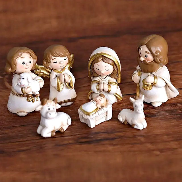 Set Presepe Educativo Bianco - La Nascita di Cristo